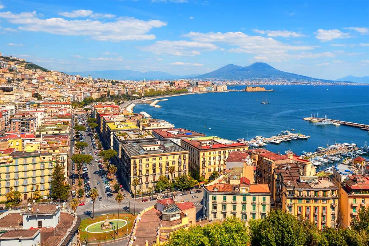 Naples and the Bay, with Mount Vesuvius on the horizon